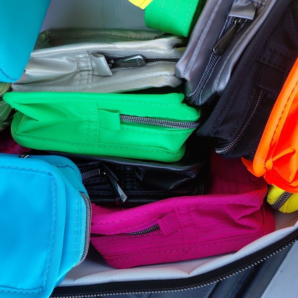 Colorful Zippered Pouches Set of 18 Or Pick And Chose